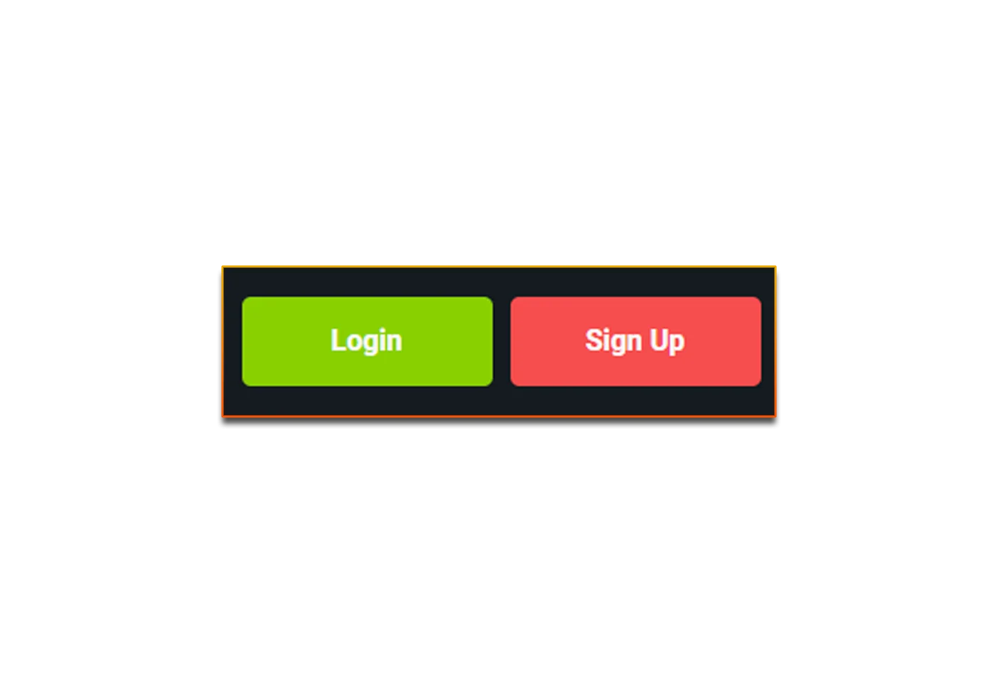 Login and registration button