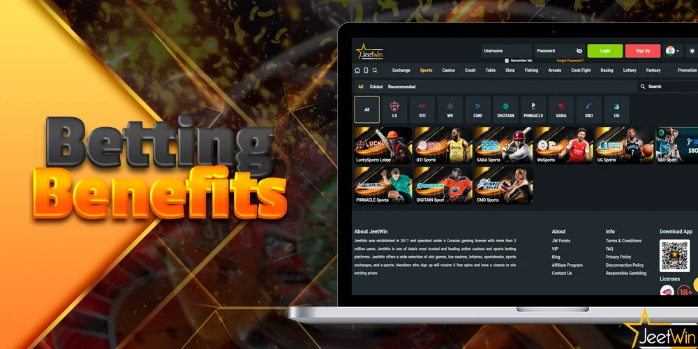 What are the benefits of betting on sports on the Jeetwin website