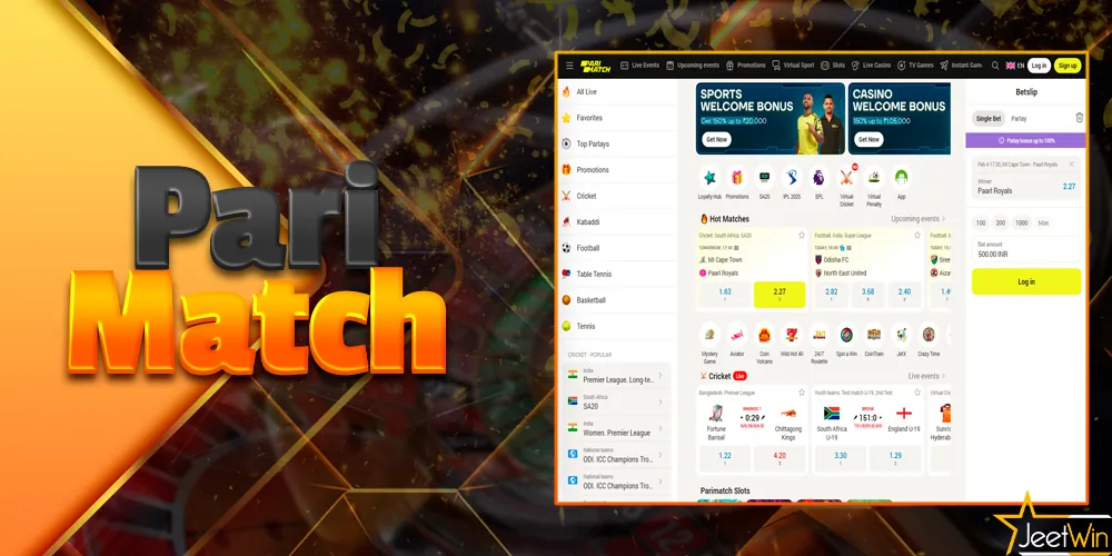 Parimatch official for gambling