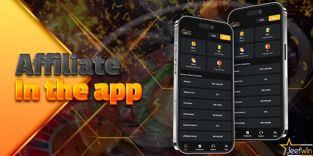 Use the affiliate programme via the mobile app