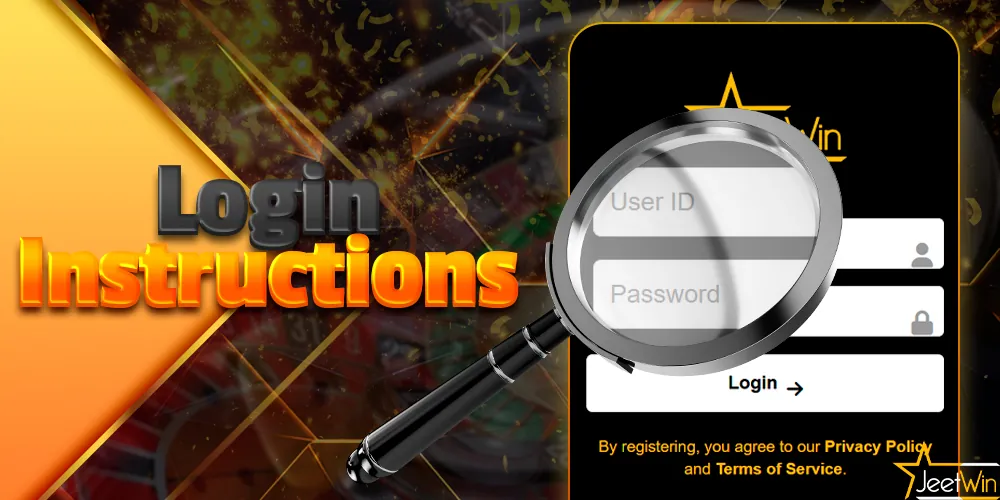 Detailed instructions for logging in.